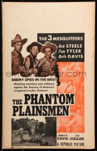 9t114 PHANTOM PLAINSMEN WC 1942 The 3 Mesquiteers, Bob Steele, Tom Tyler & Rufe Davis!