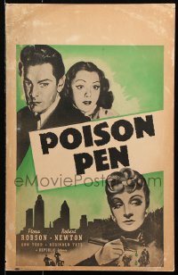 9t116 POISON PEN WC 1941 Flora Robson, Robert Newton & Ann Todd, murder mystery!