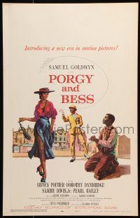 9t117 PORGY & BESS WC 1959 art of Sidney Poitier, Dorothy Dandridge & Sammy Davis Jr.!