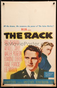9t121 RACK WC 1956 art of young Paul Newman & sexy Anne Francis, written by Rod Serling!