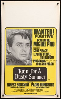 9t124 RAIN FOR A DUSTY SUMMER WC 1971 WANTED Padre Miguel Pro accused of leading people to freedom!