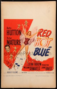 9t128 RED, HOT & BLUE WC 1949 sexy dancer Betty Hutton in skimpy outfit, Victor Mature