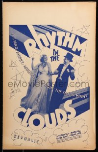 9t133 RHYTHM IN THE CLOUDS WC 1937 Patricia Ellis & Warren Hull ridin' the sky in high!