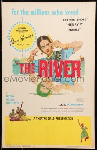 9t137 RIVER WC 1951 Jean Renoir, from the novel by Rumer Godden, a motion picture masterpiece!