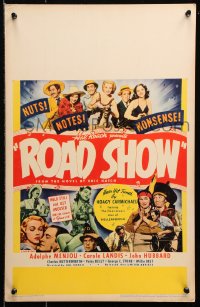 9t138 ROAD SHOW WC 1941 Hal Roach, Adolphe Menjou, Carole Landis, nuts, notes, nonsense!