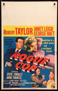 9t143 ROGUE COP WC 1954 Robert Taylor, George Raft, sexy Janet Leigh is a thing called temptation!