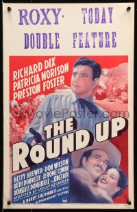 9t147 ROUNDUP WC 1941 cowboys Richard Dix & Preston Foster, pretty Patricia Morison, rare!