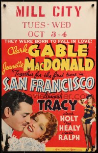 9t154 SAN FRANCISCO WC 1936 Clark Gable & sexy Jeanette MacDonald together for the first time!