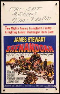 9t172 SHENANDOAH WC 1965 James Stewart, Civil War, two armies trampled its valley!