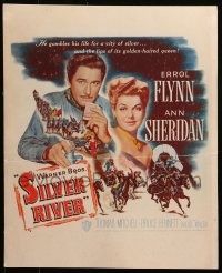 9t176 SILVER RIVER WC 1948 Errol Flynn gambles for his life & sexiest Ann Sheridan!