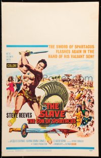 9t180 SLAVE WC 1963 Il Figlio di Spartacus, art of Steve Reeves as the son of Spartacus!