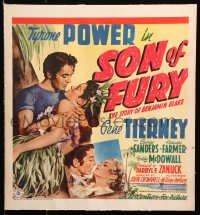 9t189 SON OF FURY WC 1942 art of Tyrone Power w/beautiful Gene Tierney + Frances Farmer shown!