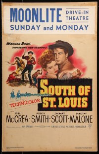 9t196 SOUTH OF ST. LOUIS WC 1949 Joel McCrea, Alexis Smith, Zachary Scott & Malone in Missouri!