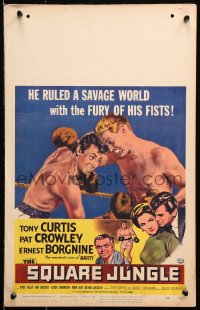 9t199 SQUARE JUNGLE WC 1956 great artwork of boxing Tony Curtis fighting in the ring!
