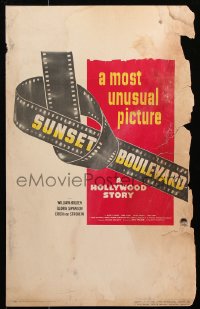 9t217 SUNSET BOULEVARD WC 1950 Billy Wilder classic noir, unusual film strip image, ultra rare!