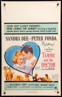 9t224 TAMMY & THE DOCTOR WC 1963 nurse Sandra Dee turns a hospital upside down & loves Peter Fonda!