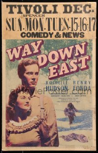 9t258 WAY DOWN EAST WC 1935 c/u of Henry Fonda in his second movie, pretty Rochelle Hudson, rare!