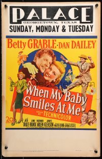 9t262 WHEN MY BABY SMILES AT ME WC 1948 pretty Betty Grable & Dan Dailey hugging & more!