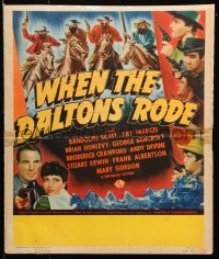 9t263 WHEN THE DALTONS RODE WC 1940 Randolph Scott, Kay Francis, Donlevy, Bancroft, Crawford, rare!
