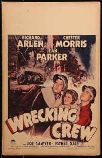 9t281 WRECKING CREW WC 1942 Jean Parker between Richard Arlen & Chester Morris!