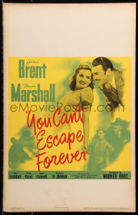 9t285 YOU CAN'T ESCAPE FOREVER WC 1942 George Brent, Brenda Marshall, good gracious what a story!