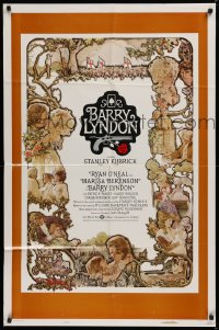 9w114 BARRY LYNDON int'l 1sh 1975 Stanley Kubrick, Ryan O'Neal, great colorful art of cast by Gehm!