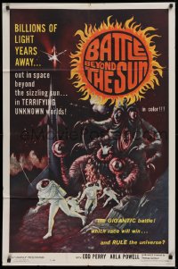 9w119 BATTLE BEYOND THE SUN 1sh 1962 Nebo Zovyot, Russian sci-fi, terrifying unknown worlds!