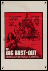 9w141 BIG BUST-OUT 23x34 1973 Vonetta McGee, locked in a cage of wild desire!