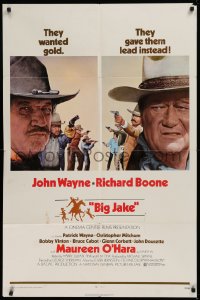 9w146 BIG JAKE 1sh 1971 Richard Boone wanted gold but John Wayne gave him lead instead!