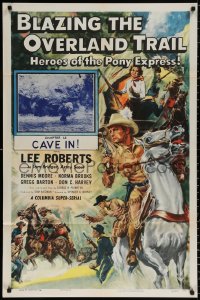 9w167 BLAZING THE OVERLAND TRAIL chapter 12 1sh 1956 Glenn Cravath art of Heroes of the Pony Express!