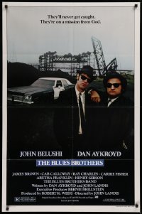 9w178 BLUES BROTHERS 1sh 1980 John Belushi & Dan Aykroyd are on a mission from God!