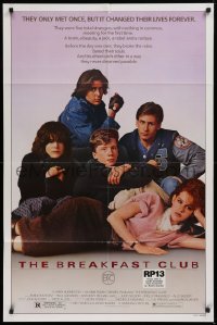 9w186 BREAKFAST CLUB 1sh 1985 John Hughes, Estevez, Molly Ringwald, Judd Nelson, classic!