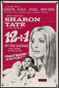 9w920 TWELVE PLUS ONE Canadian 1sh 1972 De Sica, different close-up of Sharon Tate, ultra-rare!