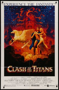 9w247 CLASH OF THE TITANS 1sh 1981 Ray Harryhausen, great fantasy art by Greg & Tim Hildebrandt!