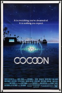 9w254 COCOON 1sh 1985 Ron Howard classic sci-fi, great artwork by John Alvin!