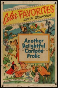 9w256 COLOR FAVORITES 1sh 1950 Columbia cartoons, cool characters from delightful cartoon frolic!