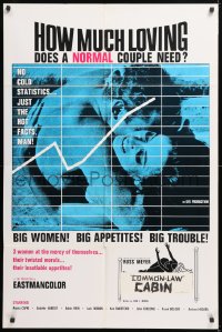 9w259 COMMON LAW CABIN 1sh 1967 Russ Meyer, How Much Loving Does a Normal Couple Need!