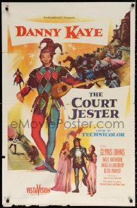 9w268 COURT JESTER 1sh 1955 classic wacky Danny Kaye, Glynis Johns, Basil Rathbone