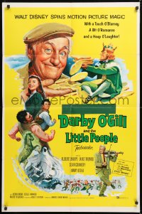 9w279 DARBY O'GILL & THE LITTLE PEOPLE 1sh 1959 Disney, Sean Connery, it's leprechaun magic!