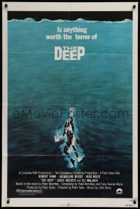 9w291 DEEP 1sh 1977 great art of sexy swimming scuba diver Jacqueline Bisset!