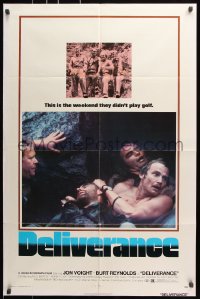 9w295 DELIVERANCE 1sh 1972 Jon Voight, Burt Reynolds, Ned Beatty, John Boorman classic!
