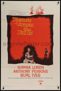 9w298 DESIRE UNDER THE ELMS 1sh 1958 sexy Sophia Loren, Anthony Perkins, Eugene O'Neill play!
