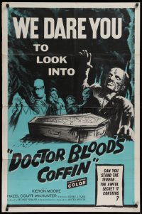 9w308 DOCTOR BLOOD'S COFFIN 1sh 1961 can you stand the terror, the awful secret it contains!