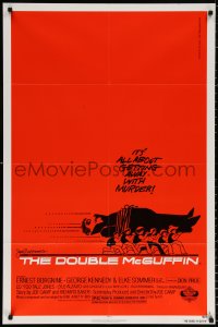 9w310 DOUBLE McGUFFIN 1sh 1979 different Saul Bass art of tiny men carrying large man's body!