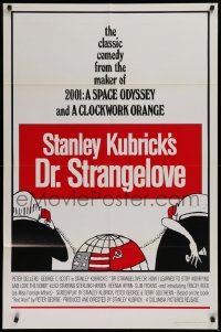 9w312 DR. STRANGELOVE 1sh R1972 Stanley Kubrick classic, Peter Sellers & George C. Scott!