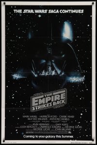 9w332 EMPIRE STRIKES BACK NSS style advance 1sh 1980 George Lucas classic, Vader in space!
