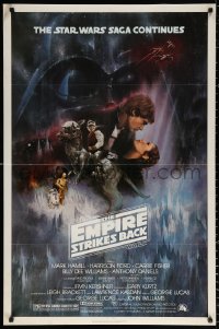 9w330 EMPIRE STRIKES BACK NSS style 1sh 1980 classic Gone With The Wind style art by Roger Kastel!