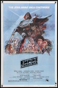 9w334 EMPIRE STRIKES BACK style B NSS style 1sh 1980 George Lucas classic, art by Tom Jung!