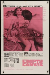 9w335 EMPTY CANVAS 1sh 1964 Horst Buchholz, Catherine Spaak, not with love, not with money!