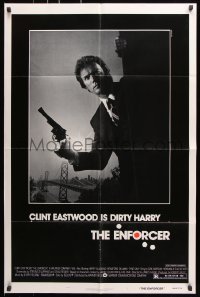 9w336 ENFORCER 1sh 1976 classic image of Clint Eastwood as Dirty Harry holding .44 magnum!